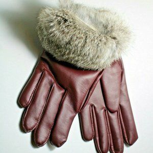 Van Ralte Brown Soft Gloves Vinyl Rabit Pur Size-A (S)